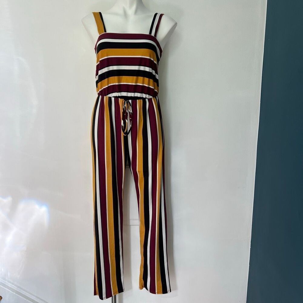 Caution to the Wind Soft Stripe Jumpsuit